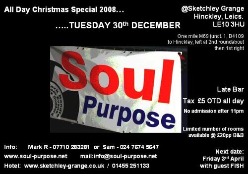 soul purpose all day xmas special - tuesday 30th december 20