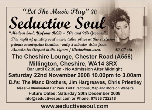 seductive soul @ the cheshire lounge 22nd november 2008