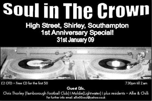 soul in the crown, southampton ~ 1st anniversary