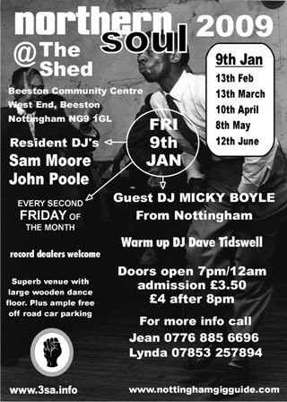 northern soul @ the shed - beeston nottingham