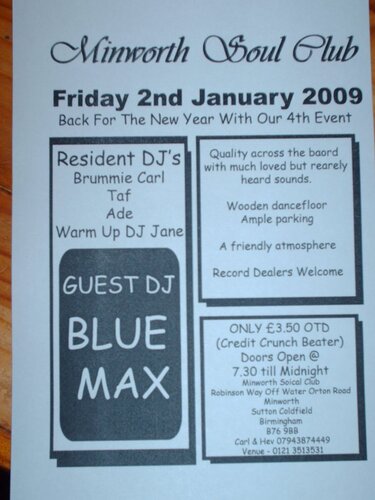 minworth soul club - birmingham 2nd jan 2009