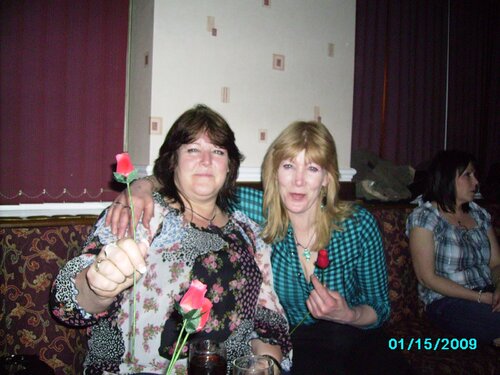 sandra & donna with roses