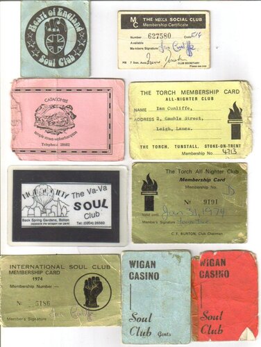 old membership cards mecca ,torch cats va va,s