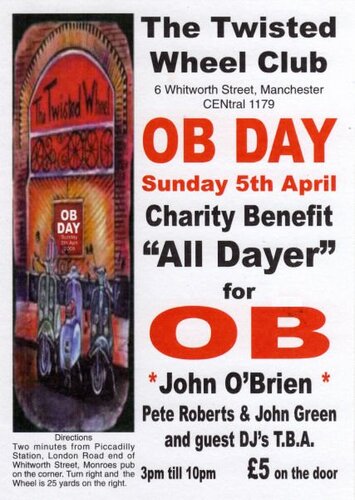 twisted wheel 'ob' day sunday 5th april