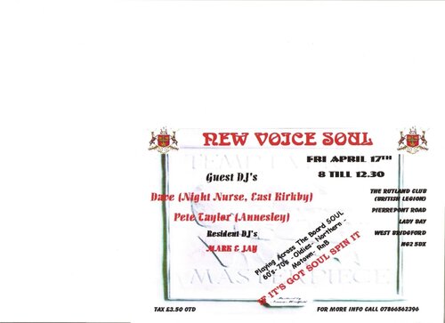 new voice soul ...april 17th 8.00pm