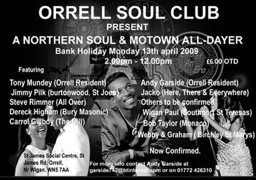 orrell soul club bank holiday all-dayer