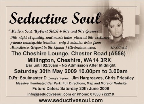 seductive soul saturday may 30th 2009 cheshire lounge - a55