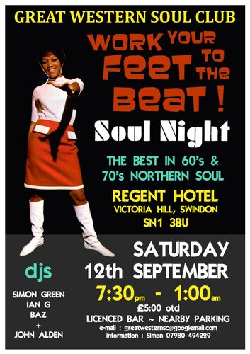 work your feet to the beat ! soul night - swindon