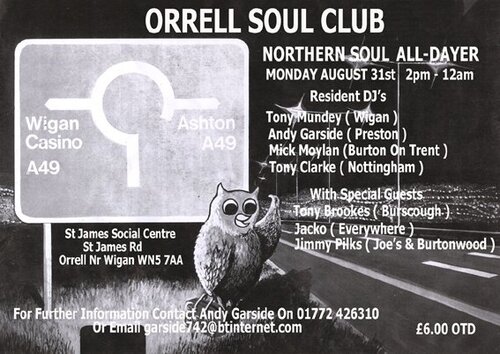 orrell soul club bank holiday all-dayer