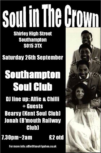 soul in the crown with southampton soul club!