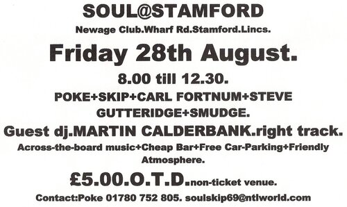 soul@stamford.friday 28th august