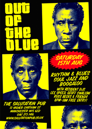 out of the blue, saturday 15th aug manchester