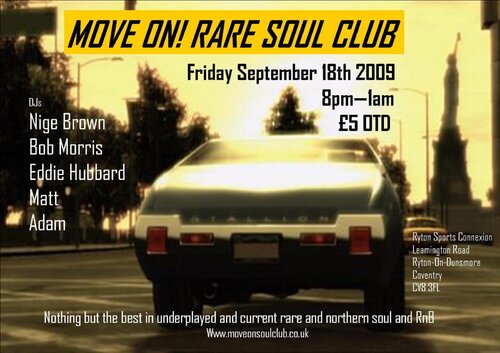 move on rare soul club 18th september 2009