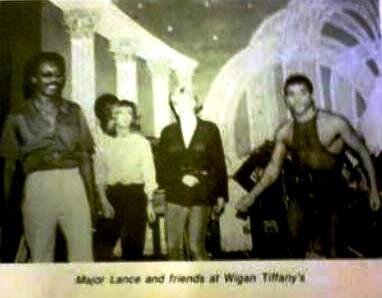 major lance with wayne , myself and friend @ wigan tiffanys
