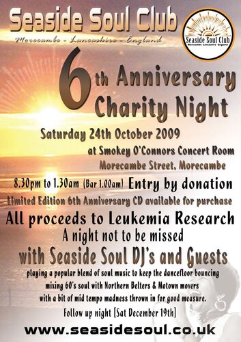 seaside soul club 6th anniversary charity night