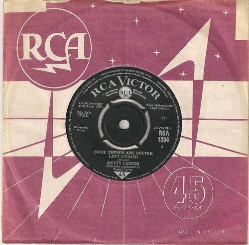 ketty lester - somethings are better left unsaid - rca 1394