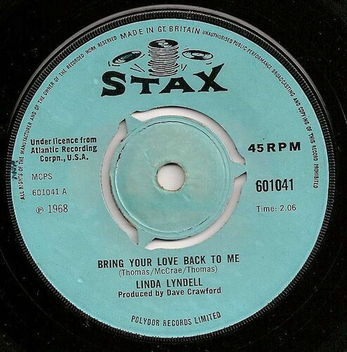 lynda lyndell - bring your love back to me - stax 601041