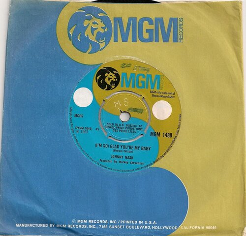 johnny nash - i'm so glad you're my baby - mgm 1480