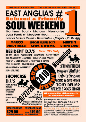 east anglia soul weekend - 26/27/28 november 2010