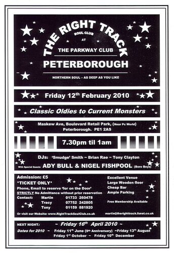 the right track @ the parkway club - peterborough