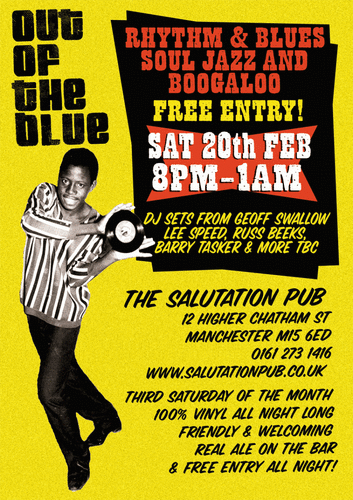 out of the blue, saturday 20th feb manchester