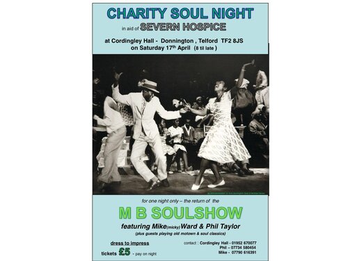 telford donnington charity soul night cordingly hall in aid severn hospice