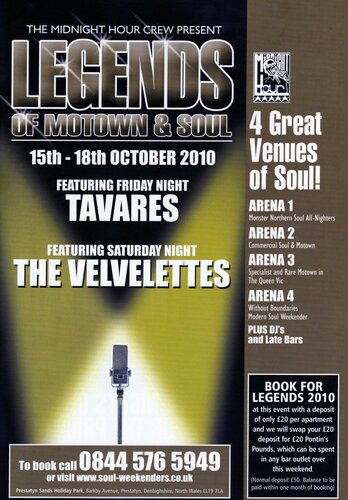 prestatyn 'legends' weekender - october 14th - 18th 2010