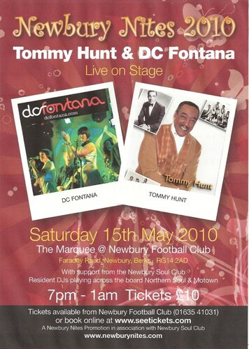 tommy hunt + dc fontana live on stage - the marquee @newbury football club