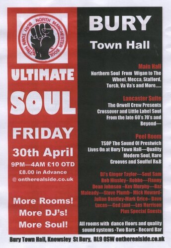 ultimate soul bury town hall april 30th 2010
