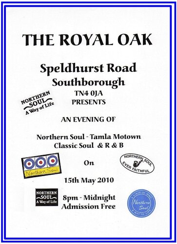 royal oak, southborough, free entry