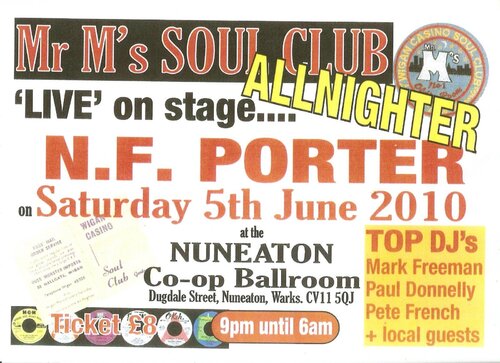 nuneaton co-op - sat 5th june - nf porter live