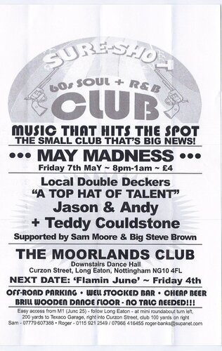 sure-shot 60's soul & r & b club, long eaton., nottm