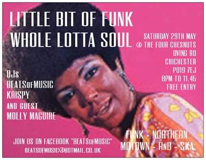 little bit of funk whole lotta soul, chichester, free entry