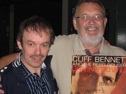 paul with cliff bennett of the rebel rousers