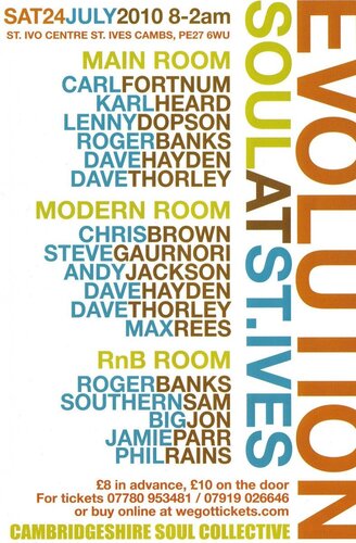evolution @ the ivo st ives 24th july