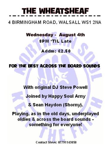 mid-week northern soul at the wheatsheaf - walsall