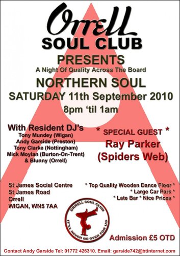 orrell soul club - saturday 11th september 2010