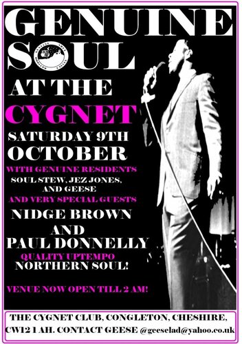 genuine soul @ the cygnet, congleton, cheshire