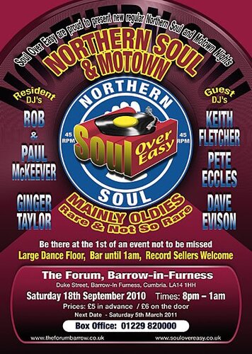 new barrow - in - furness soul night 18th september