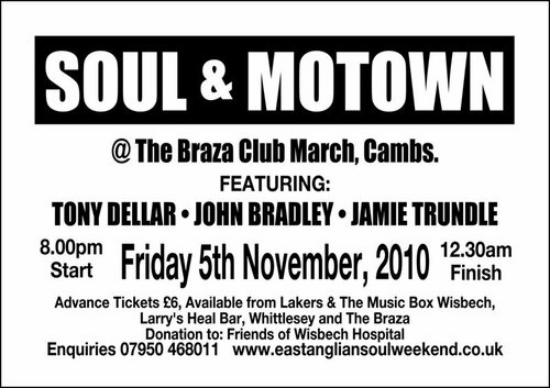 soul & motown at the braza club, march, cambs -5th nov 2010