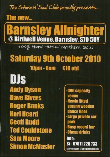 the new barnsley allnighter @ birdwell venue - sat 9th october 2010