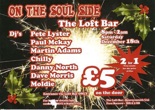 on the soul side @ the loft bar,bournemouth uni