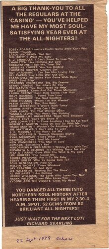 richard searling sept 1979 wigan main room top 52 plays
