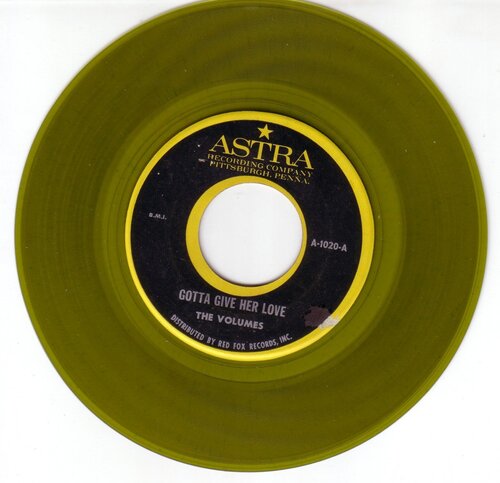 the volumes "gotta give her love" on astra yellow vinyl