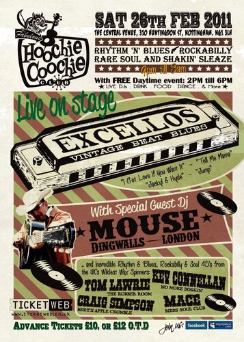 26th feb 2011 - hoochie coochie club (nottingham) w/ the excello's + daytime session