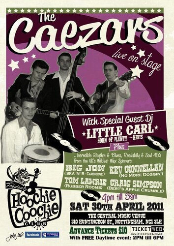 sat 30th april 2011 - the hoochie coochie club (nottingham) w/ the caezars + daytime session