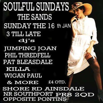 soulful sundays at the sands ainsdale nr southport 16th jan