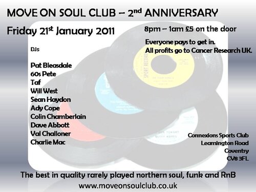 move on rare soul club friday 21st january 2011