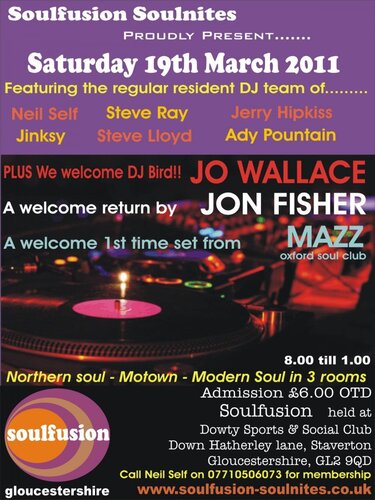 soulfusion 19th march jo wallace