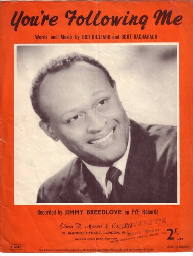 jimmy breedlove pye 1961 sheet music